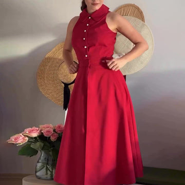 New Women's Dress French Retro Temperament High-End Beauty Sleeveless Long Dress Two-Piece